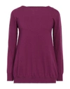 Shirtaporter Woman Sweater Purple Size 4 Wool, Cashmere