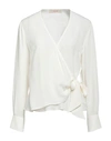 Jucca Woman Top Ivory Size 10 Acetate, Silk In White