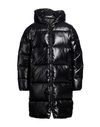Duvetica Tivo Down Jacket In Black Glossy Nylon In Black