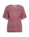 M Missoni Woman Sweater Fuchsia Size L Viscose, Wool, Metallic Fiber, Polyamide In Pink
