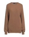 Kaos Woman Sweater Sand Size L Polyamide, Wool, Viscose, Cashmere In Beige