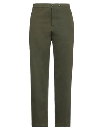 JUCCA JUCCA WOMAN PANTS MILITARY GREEN SIZE 10 COTTON, ELASTANE
