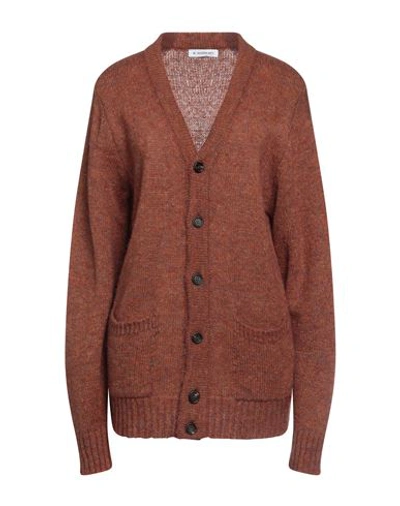 Manuel Ritz Woman Cardigan Tan Size M Acrylic, Polyamide, Mohair Wool, Wool, Viscose In Brown