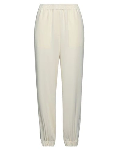 Jucca Woman Pants Ivory Size 8 Polyester In White