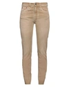 Cycle Woman Jeans Camel Size 29 Cotton, Elastane In Beige