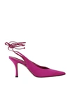 Ovye' By Cristina Lucchi Woman Pumps Fuchsia Size 10 Textile Fibers, Soft Leather In Pink