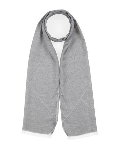Fiorio Woman Scarf Blue Size - Viscose, Polyester In Grey