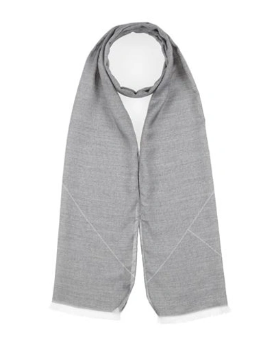 FIORIO FIORIO WOMAN SCARF GREY SIZE - VISCOSE, POLYESTER