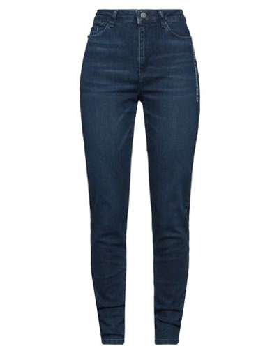Karl Lagerfeld Woman Jeans Blue Size 28 Cotton, Polyester, Elastane