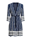 Elisabetta Franchi Woman Short Dress Navy Blue Size 4 Viscose In Navy Blue