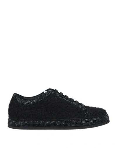 Le Silla Low-top Sneakers Andrea  Nubuck In Black