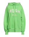 Msgm Woman Sweatshirt Green Size L Cotton