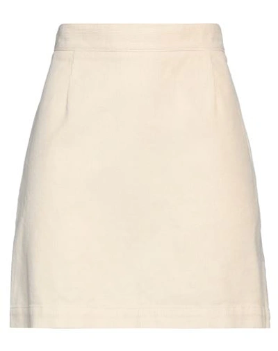 Mauro Grifoni Woman Mini Skirt Cream Size 8 Cotton, Elastane In White