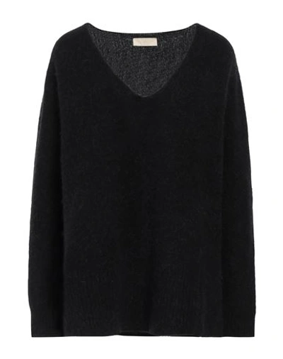 Momoní Woman Sweater Black Size M Alpaca Wool, Polyamide, Elastane