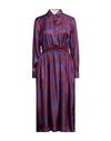 Le Sarte Pettegole Woman Midi Dress Purple Size 10 Silk