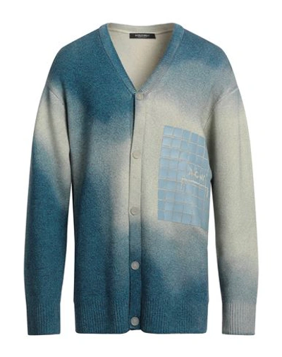 A-cold-wall* Man Cardigan Azure Size Xl Wool, Cotton In Blue