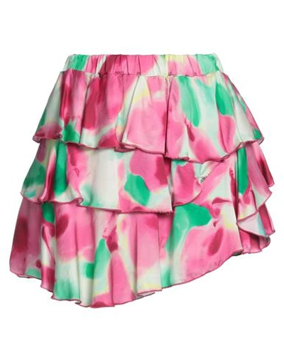 Vicolo Woman Mini Skirt Fuchsia Size M Viscose In Pink