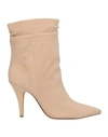 Alexandre Birman Woman Ankle Boots Beige Size 9 Soft Leather