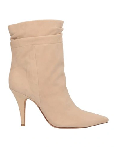 Alexandre Birman Woman Ankle Boots Beige Size 9 Soft Leather In Beige