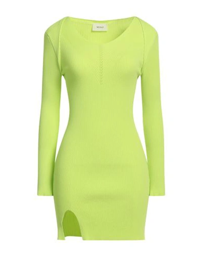 Vicolo Woman Mini Dress Acid Green Size Onesize Viscose, Polyester