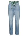 Guess Woman Denim Pants Blue Size 28w-30l Cotton In Blue