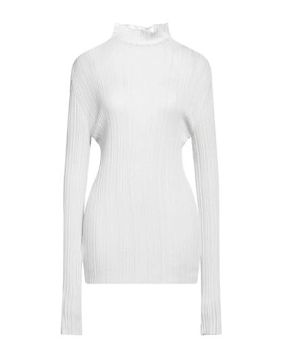 Agnona Woman Turtleneck Light Grey Size S Cashmere, Silk