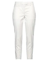 Dondup Woman Pants Cream Size 30 Cotton, Lyocell, Elastane In White