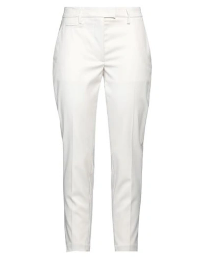 Dondup Woman Pants Cream Size 30 Cotton, Lyocell, Elastane In White