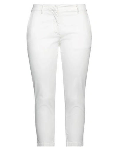 Alpha Studio Woman Pants Ivory Size 12 Cotton, Elastane In White