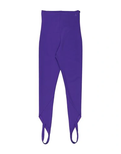 Attico The  Woman Leggings Purple Size 8 Viscose, Polyamide, Elastane In Purple