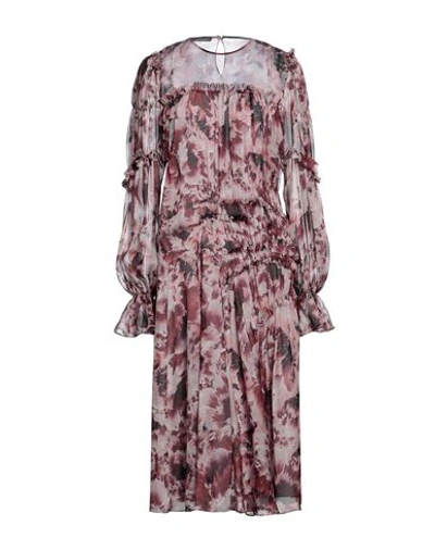 Alberta Ferretti Woman Midi Dress Antique Rose Size 6 Acetate, Elastane, Silk In Pink