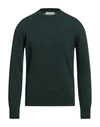 Alpha Studio Man Sweater Dark Green Size 44 Wool In Green