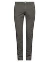 Powell Man Pants Dark Green Size 34 Cotton, Elastane In Brown