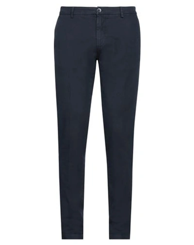 Powell Man Pants Midnight Blue Size 38 Cotton, Elastane In Blue
