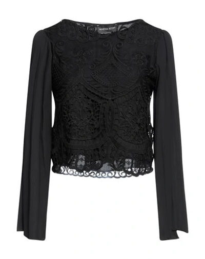 Vanessa Scott Woman Blouse Black Size L Polyester