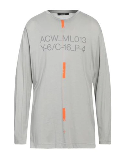 A-cold-wall* Man T-shirt Light Grey Size M Lyocell, Cotton
