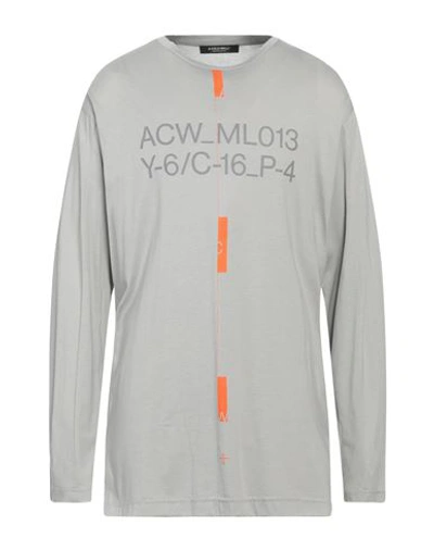 A-cold-wall* Man T-shirt Light Grey Size L Lyocell, Cotton