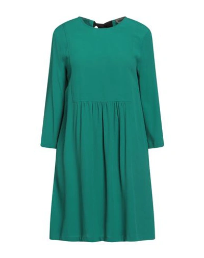 Semicouture Woman Short Dress Emerald Green Size 2 Viscose