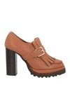 Elvio Zanon Woman Loafers Tan Size 10 Soft Leather In Brown