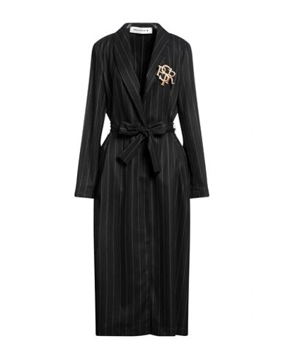 Shirtaporter Woman Dressing Gown Or Bathrobe Black Size 10 Polyester, Viscose, Elastane