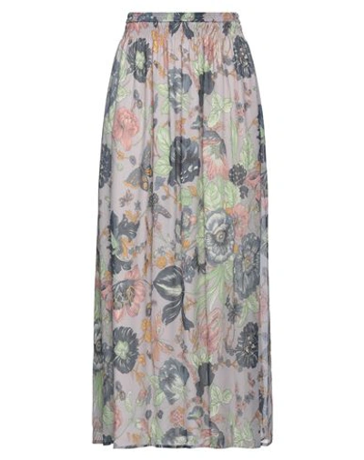 Momoní Woman Maxi Skirt Lilac Size 8 Viscose, Silk In Purple