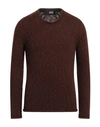 Alpha Studio Man Sweater Cocoa Size 44 Acrylic, Alpaca Wool, Polyamide, Merino Wool In Brown
