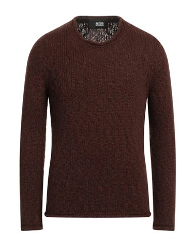 Alpha Studio Man Sweater Chocolate Brown Size 44 Acrylic, Alpaca Wool, Polyamide, Merino Wool