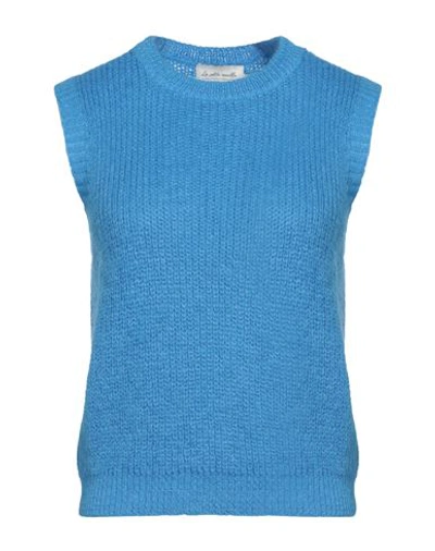 Frnch Woman Sweater Azure Size M Acrylic, Polyamide, Mohair Wool In Blue