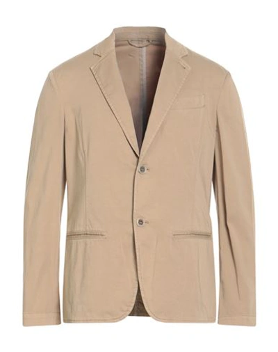 A.testoni A. Testoni Man Blazer Beige Size 46 Cotton, Elastane