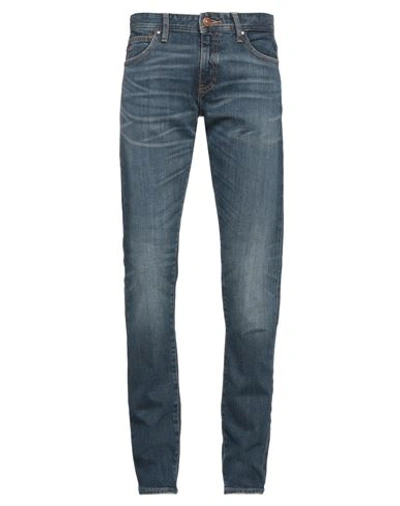 Armani Exchange Man Denim Pants Blue Size 30 Cotton, Elastane