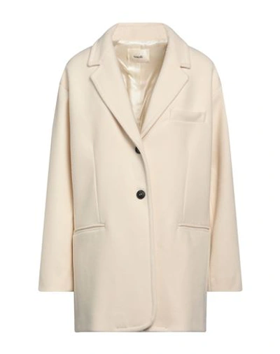 Suoli Woman Coat Ivory Size 8 Polyester In White