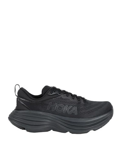 HOKA HOKA ONE ONE BONDI 8 W [-] WOMAN SNEAKERS BLACK SIZE 6 TEXTILE FIBERS