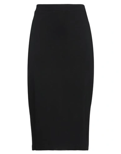 Jucca Woman Midi Skirt Black Size 10 Viscose, Polyamide, Elastane