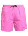 John Richmond Man Swim Trunks Fuchsia Size Xxl Nylon In Pink